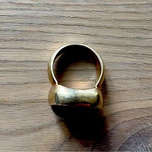 Gorgeous statement cocktail ring with blue cabochon stone